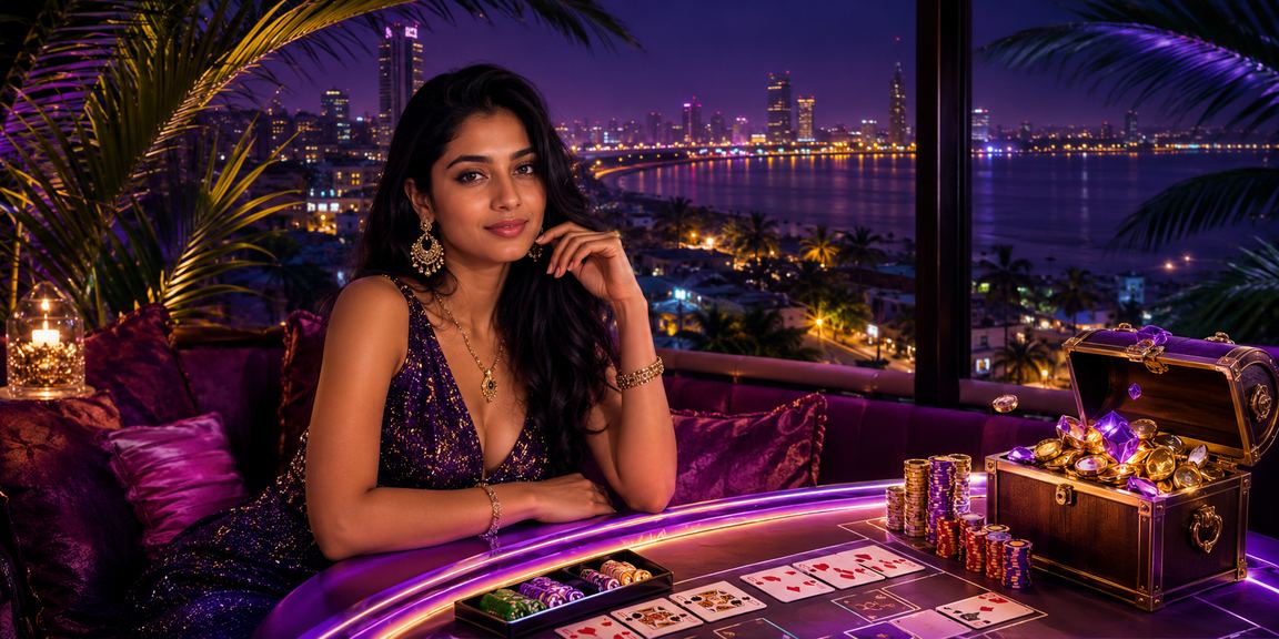 Baccarat tables and casino-style entertainment at Mumbai Bandra beach
